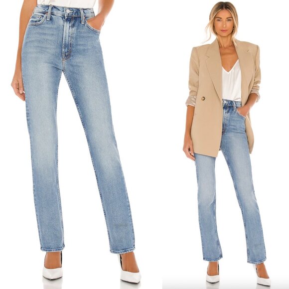 MOTHER Women's High Rise Jeans in Light Blue - Picture 12 of 12